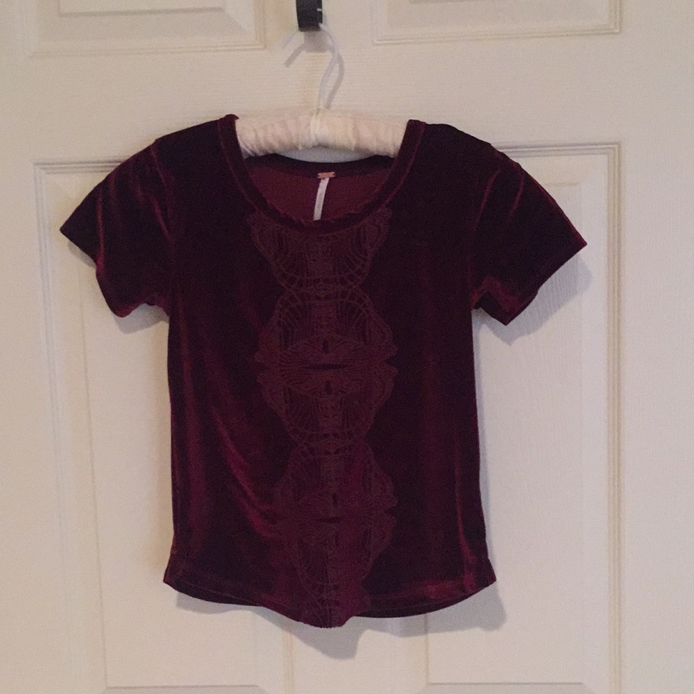 Free People red velvet top